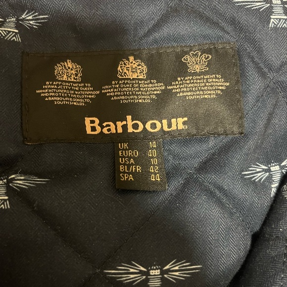 Barbour Sandsend Coastal Collection Waxed Jacket Navy US 10 UK 14 - Picture 3 of 6